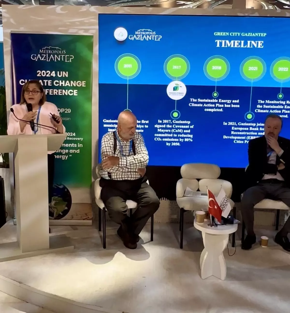 Gaziantep Büyükşehir Belediye Başkanı Fatma Şahin, COP29’da Şehrin Çevre Yatırımlarını Tanıttı