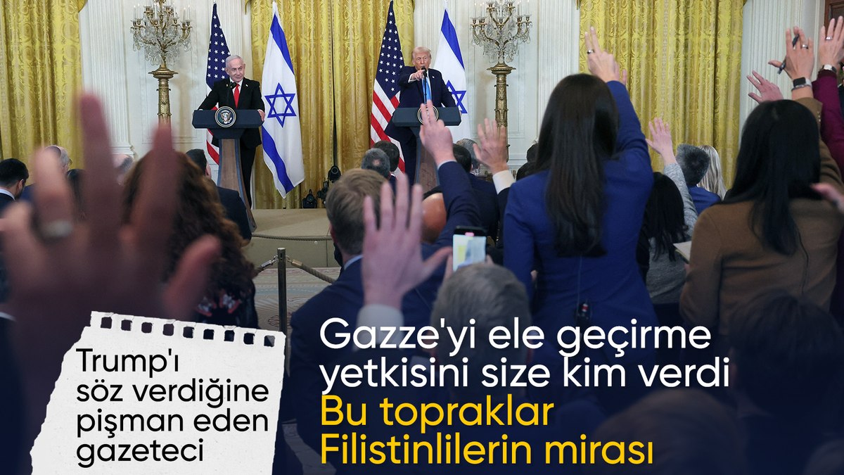 ABD’li gazeteciden Trump’a tokat gibi sorular: Gazze’yi ele geçirme yetkisini size kim verdi
