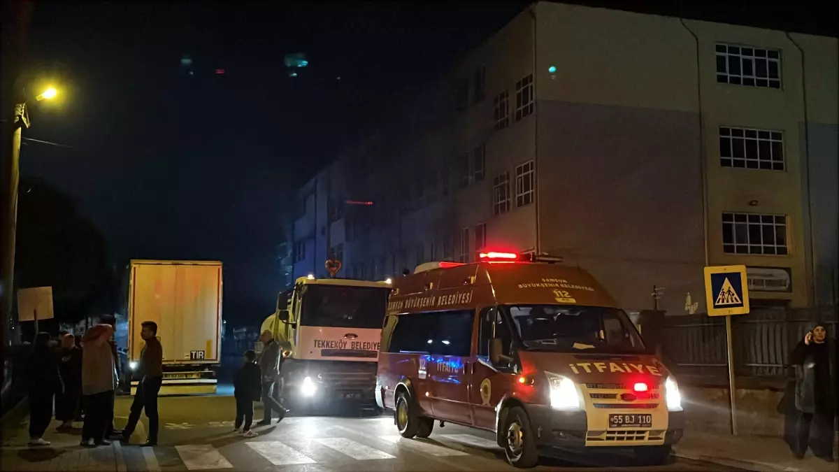 Samsun’da 19 Mayıs Ortaokulu’nda Yangın