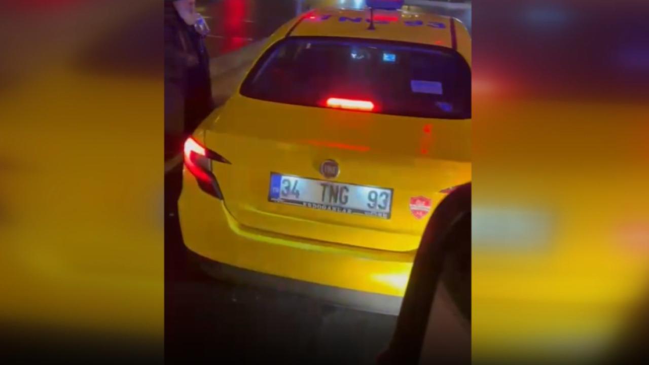 Taksici ambulansa yol vermedi